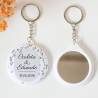 Llavero con espejo personalizado "Silvestre" Detalles boda - Llaveros Espejos Personalizados Boda