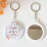 Llavero con espejo personalizado "Toscana" Detalles boda - Llaveros Espejos Personalizados Boda