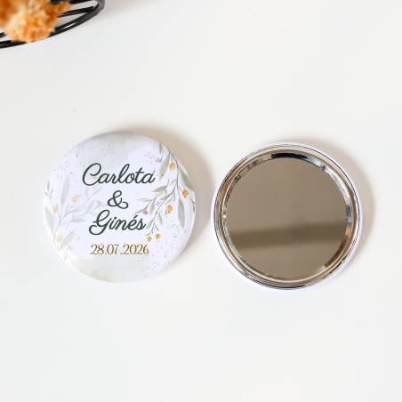 Espejo personalizado chapa "Armonia" Detalles boda - Chapas Espejos Personalizados Boda