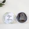 Abridor con imán personalizado "Hojas" detalles boda - Abridor Imán Personalizado Boda