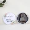 Abridor con imán personalizado "Magnolia" detalles boda - Abridor Imán Personalizado Boda