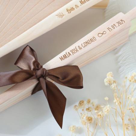 Abanico de Madera Personalizado para Boda Grabado con Láser - Inicio