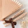 Abanico de Madera Personalizado para Boda Grabado con Láser - Abanicos personalizados boda