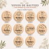 Yoyó de Madera Personalizado para Niños Bautizo Grabado con Láser - Yoyo personalizado bautizo