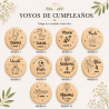 Yoyó Personalizado de Madera para Niños de Cumpleaños Grabado con Láser - Yoyós personalizados de cumpleaños