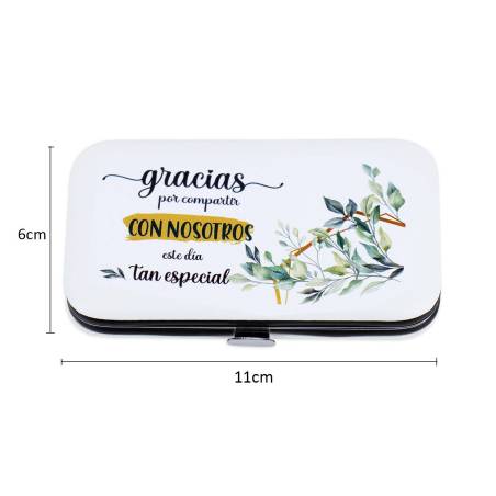 Set de manicura detalles de boda mujer modelo hojas - Detalles De Boda