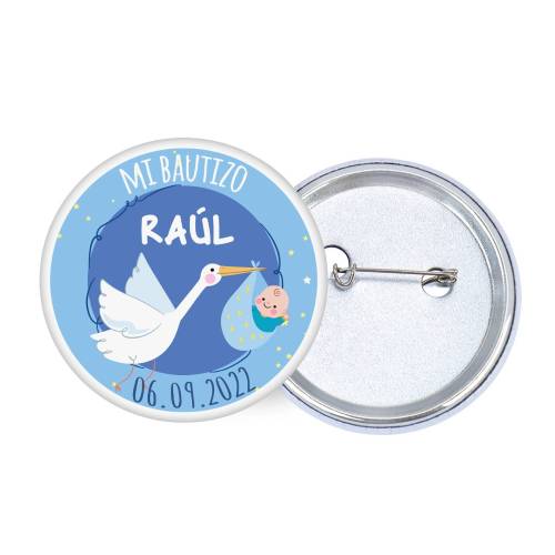 Chapa personalizada modelo Raúl detalles bautizo - Chapas Personalizadas Bautizo