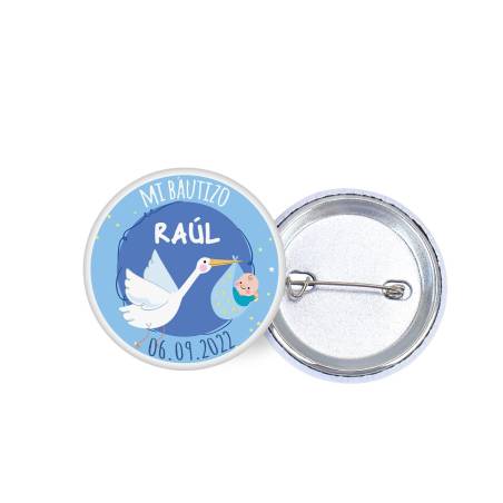 Chapa personalizada modelo Raúl detalles bautizo - Chapas Personalizadas Bautizo