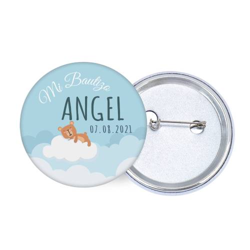Chapa personalizada modelo Nube detalles bautizo - Chapas Personalizadas Bautizo