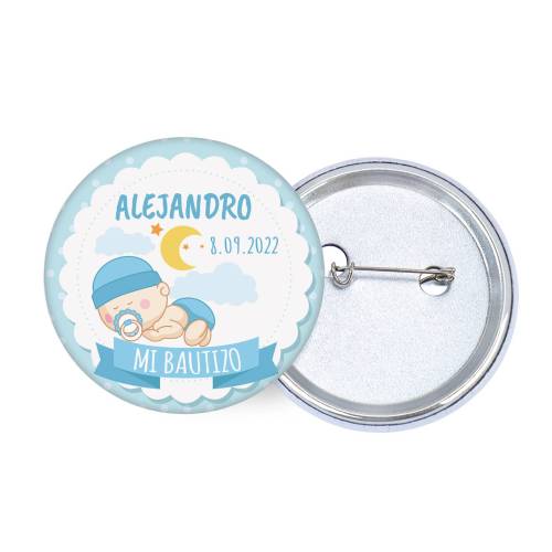Chapa personalizada modelo Dulces sueños detalles bautizo - Chapas Personalizadas Bautizo