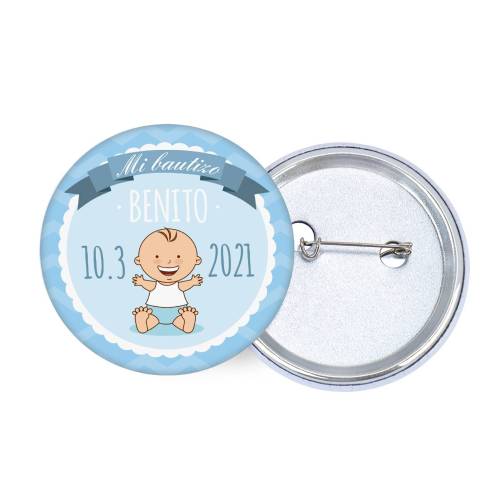 Chapa personalizada modelo Olas detalles bautizo - Chapas Personalizadas Bautizo