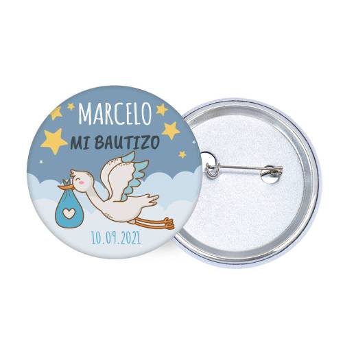 Chapa personalizada modelo Noche detalles bautizo - Chapas Personalizadas Bautizo
