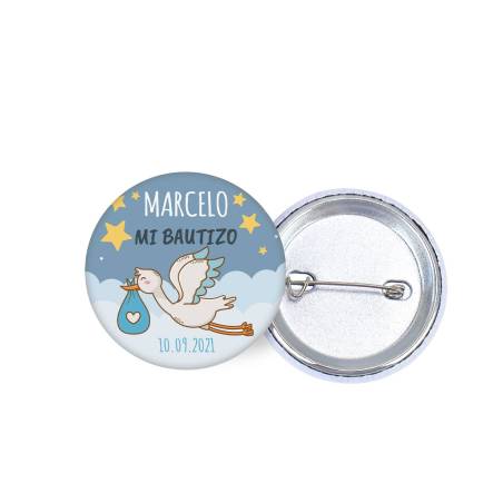 Chapa personalizada modelo Noche detalles bautizo - Chapas Personalizadas Bautizo