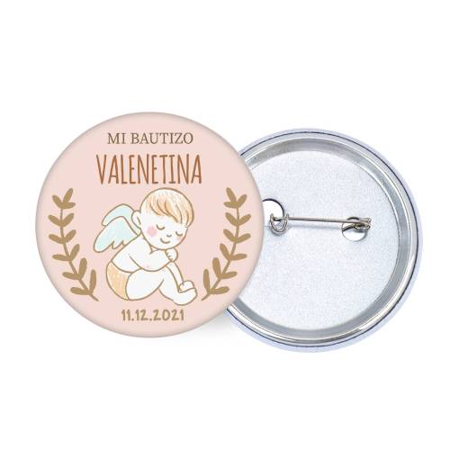 Chapa personalizada modelo Ángel detalles bautizo - Chapas Personalizadas Bautizo