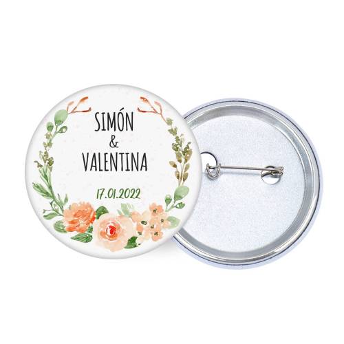 Chapa personalizada modelo Macedonia detalles boda - Chapas Personalizadas Boda