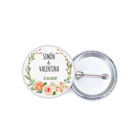 Chapa personalizada modelo Macedonia detalles boda - Chapas Personalizadas Boda