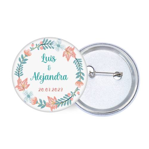 Chapa personalizada modelo Summer detalles boda - Chapas Personalizadas Boda