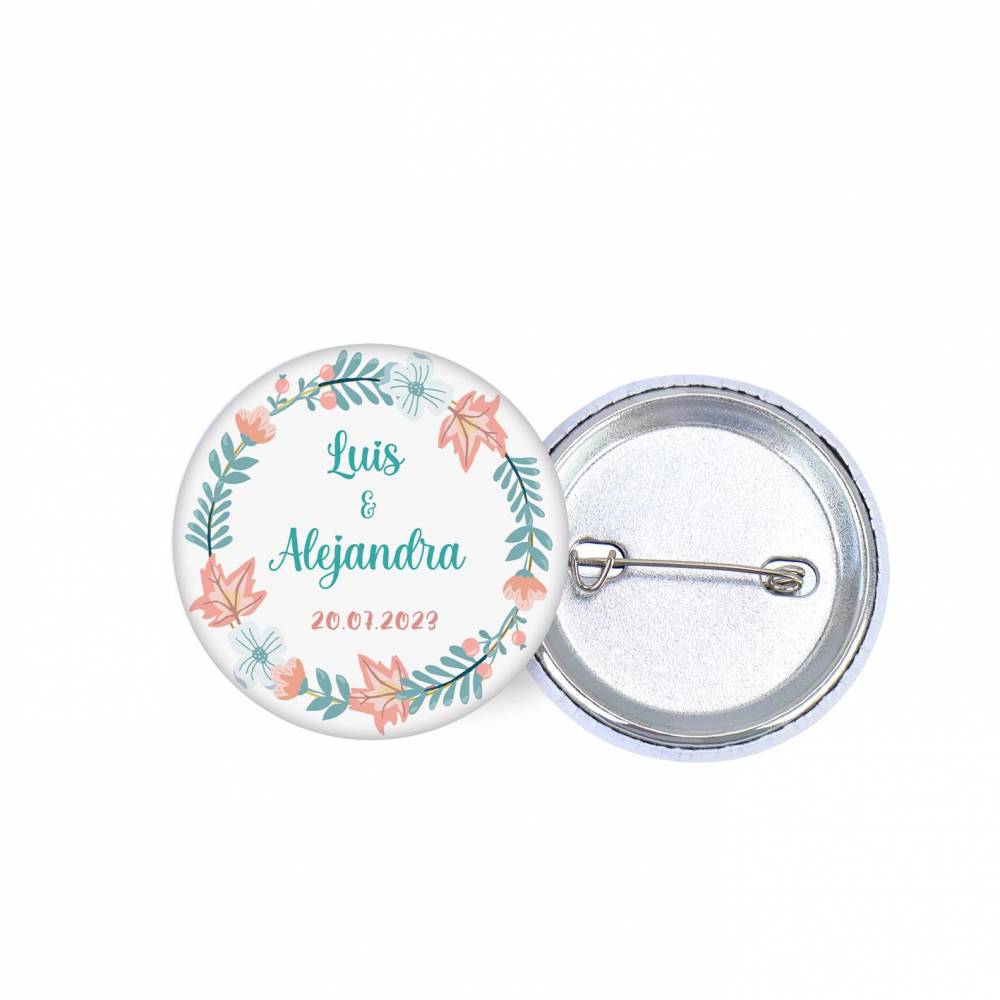 Chapa personalizada modelo Summer detalles boda - Chapas Personalizadas Boda