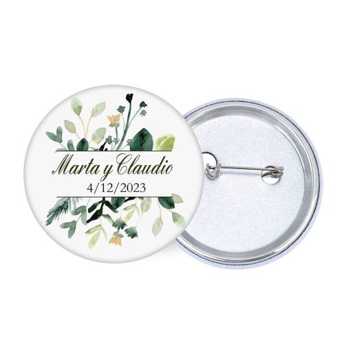 Chapa personalizada modelo Nature detalles boda - Chapas Personalizadas Boda