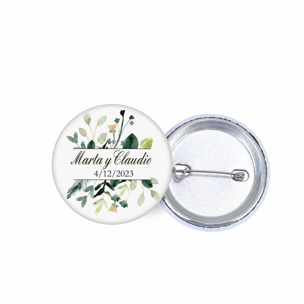 Chapa personalizada modelo Nature detalles boda - Chapas Personalizadas Boda