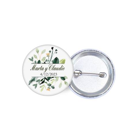 Chapa personalizada modelo Nature detalles boda - Chapas Personalizadas Boda