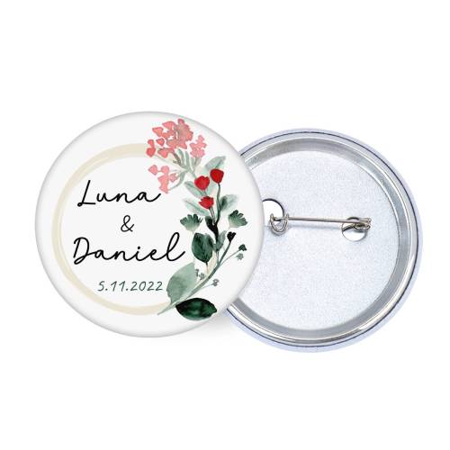 Chapa personalizada modelo Amor detalles boda - Chapas Personalizadas Boda