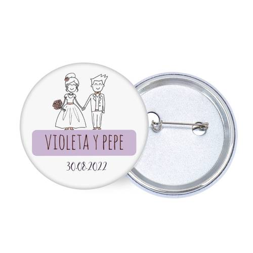 Chapa personalizada modelo Kilij detalles boda - Chapas Personalizadas Boda