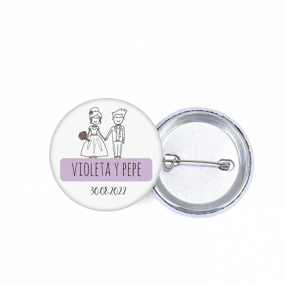 Chapa personalizada modelo Kilij detalles boda - Chapas Personalizadas Boda