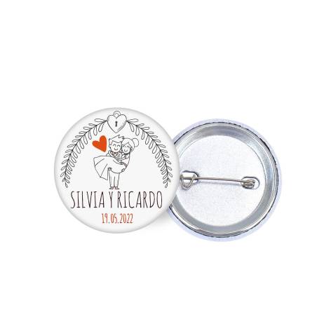 Chapa personalizada modelo Mañana detalles boda - Chapas Personalizadas Boda