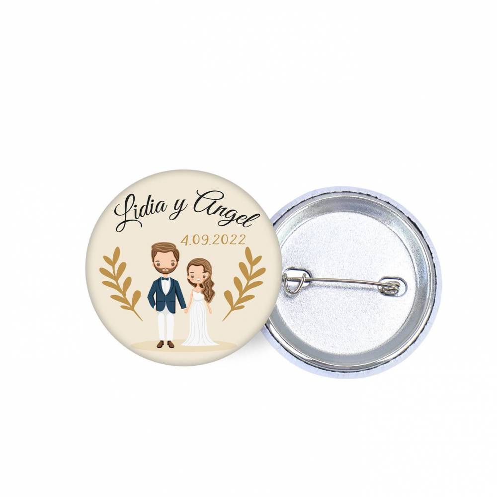Chapa personalizada modelo Trigo detalles boda - Chapas Personalizadas Boda