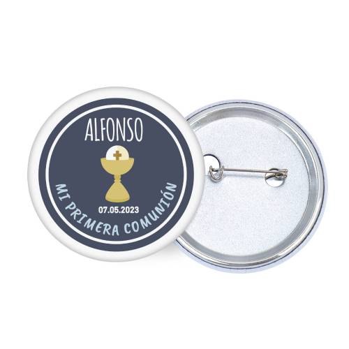 Chapa personalizada modelo Alonso detalles comunión - Chapas Personalizadas Comunión