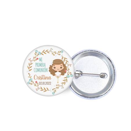 Chapa personalizada modelo Cristina detalles comunión - Chapas Personalizadas Comunión