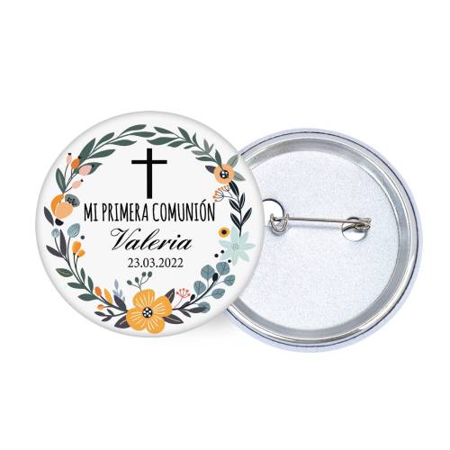 Chapa personalizada modelo Valeria detalles comunión - Chapas Personalizadas Comunión
