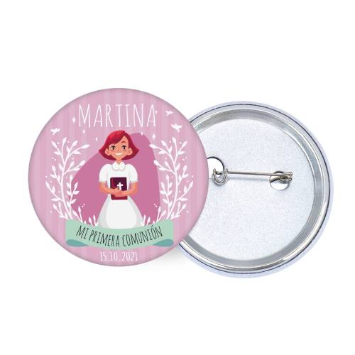 Chapa personalizada modelo Martina detalles comunión - Chapas Personalizadas Comunión