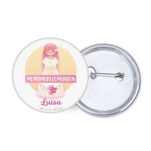 Chapa personalizada modelo Luisa detalles comunión - Chapas Personalizadas Comunión