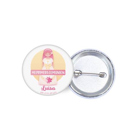 Chapa personalizada modelo Luisa detalles comunión - Chapas Personalizadas Comunión