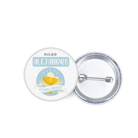 Chapa personalizada modelo Alejandro detalles comunión - Chapas Personalizadas Comunión
