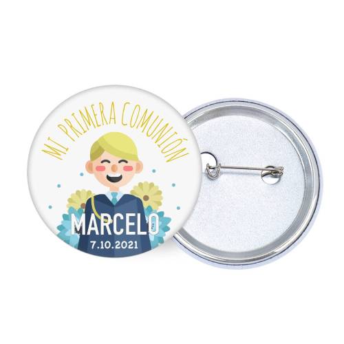 Chapa personalizada modelo Happiness detalles comunión - Chapas Personalizadas Comunión