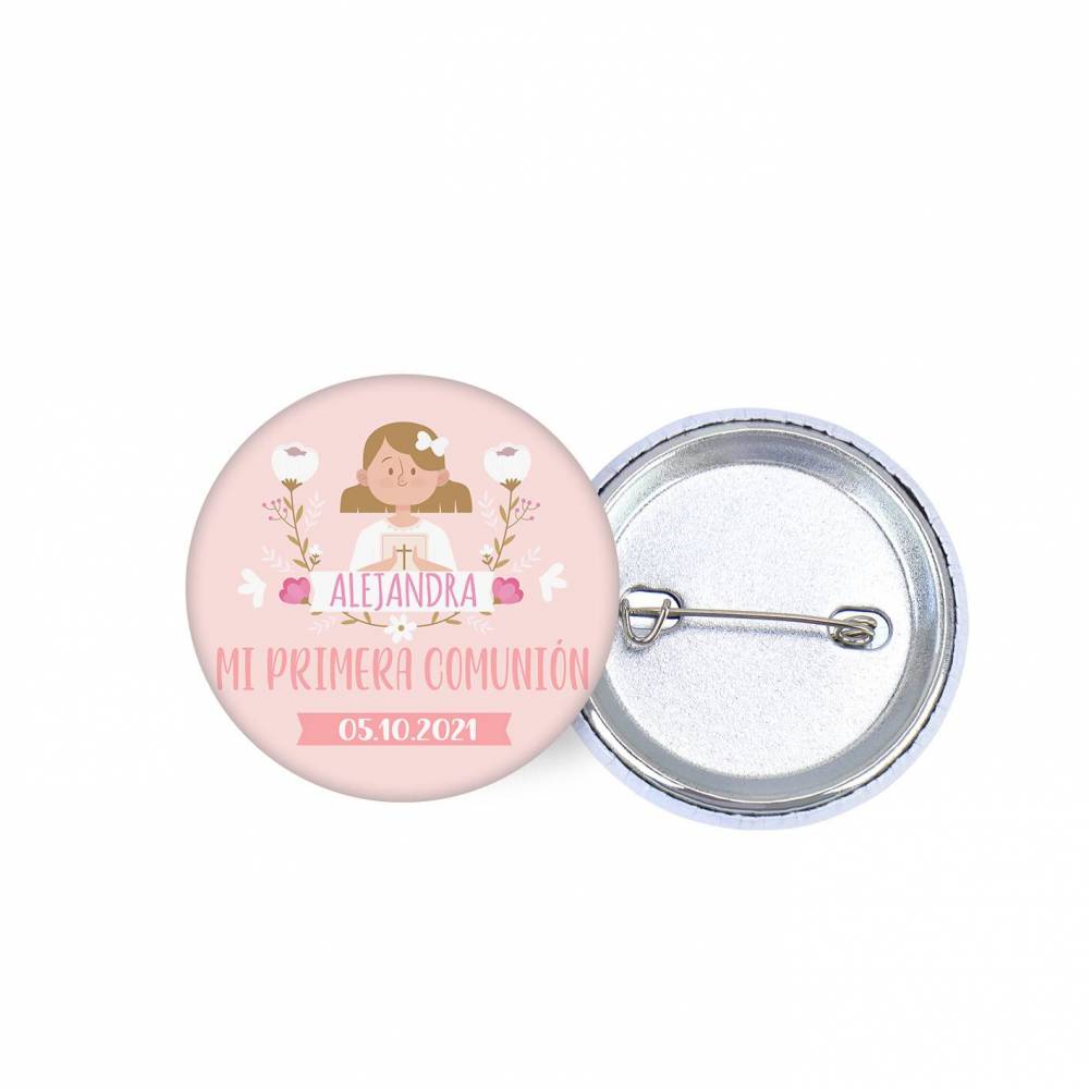 Chapa personalizada modelo Alejandra detalles comunión - Chapas Personalizadas Comunión