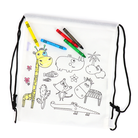 Detalle de bodas niños mochila para colorear  “Safari” - Detalles Cumpleaños