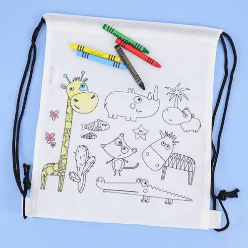 Detalle de bodas niños mochila para colorear  “Safari” - Detalles Cumpleaños