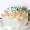 Caja de regalo pequeña para detalles “Gracias por venir” en dorado - Detalles De Boda