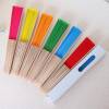 Abanico de madera colores lisos para mujer 23cm - Detalles Boda Mujer