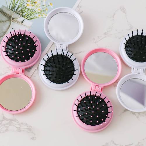 Cepillo plegable con espejo portátil - Detalles Boda Mujer