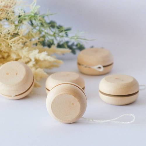 Yoyo de Madera Natural para Comunión, Boda, Bautizo - Detalles Boda Niños