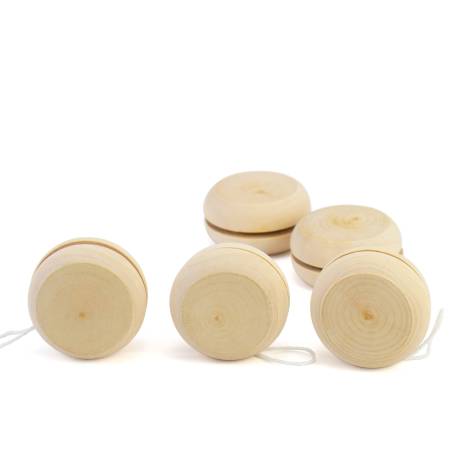 Yoyo de Madera Natural para Comunión, Boda, Bautizo - Detalles Boda Niños