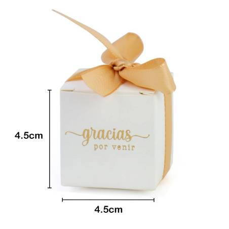 Caja de regalo con agradecimiento Detalle de bautizo - Detalles para bautizo