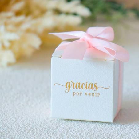 Caja de regalo con agradecimiento Detalle de bautizo - Detalles para bautizo