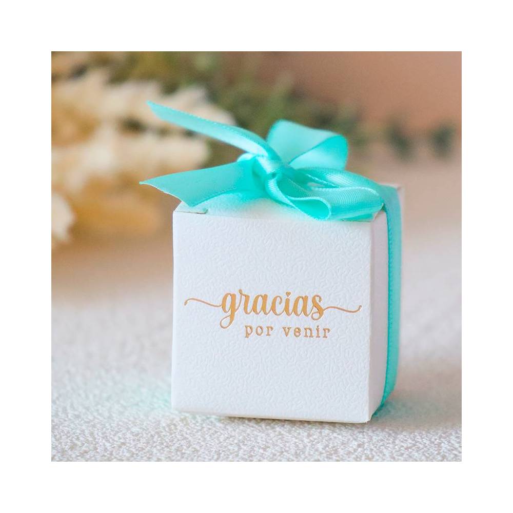 Caja de regalo con agradecimiento Detalle de comunión - Detalles para comunión