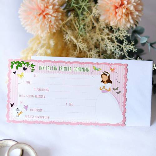 Invitación de comunión de niña - Invitaciones De Comunión
